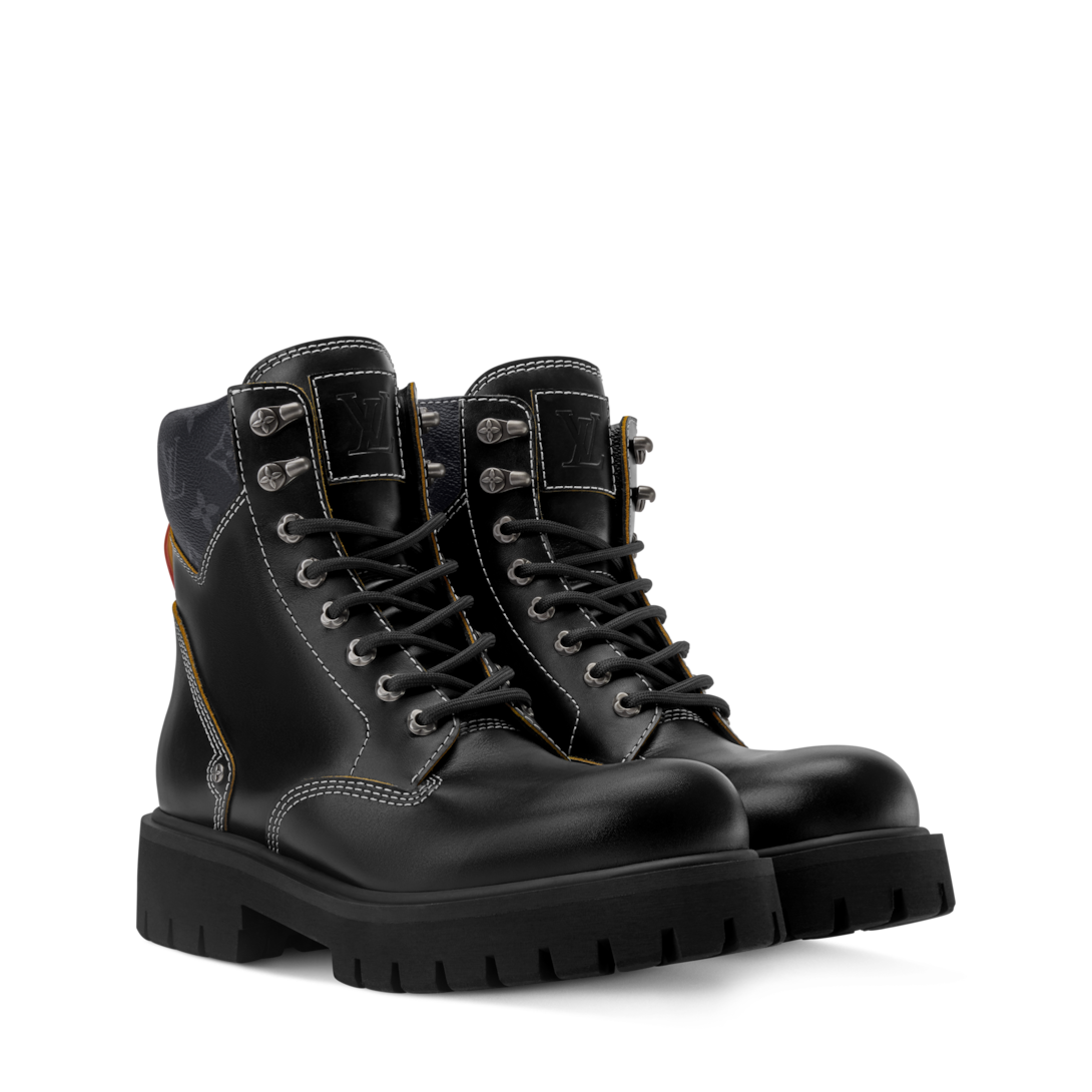 23AWLouis Vuitton ブラックモノグラムハイカットブーツ 23AWLouis